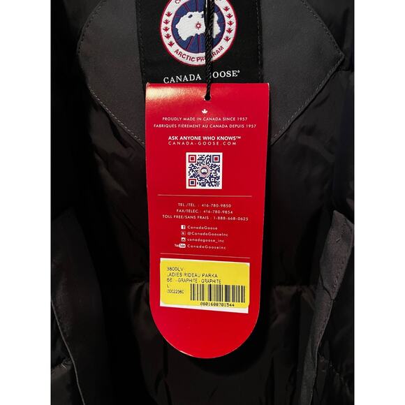 Canada Goose NBA Exclusive Rideau Parka Down 3800L Graphite Size L Women's - Picture 11 of 14